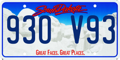 SD license plate 93OV93