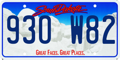 SD license plate 93OW82