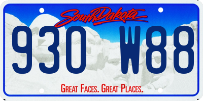 SD license plate 93OW88