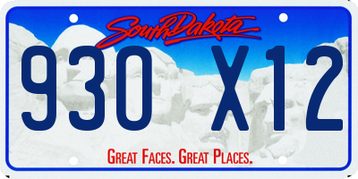 SD license plate 93OX12