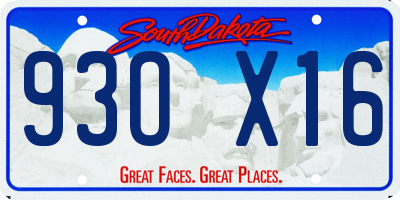 SD license plate 93OX16