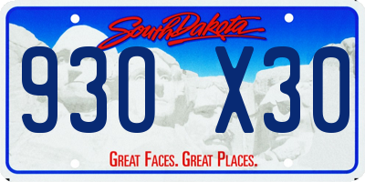 SD license plate 93OX30