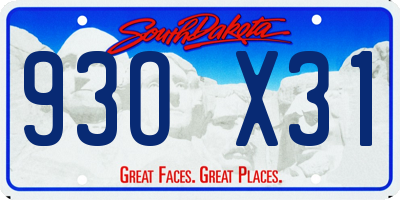SD license plate 93OX31