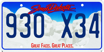 SD license plate 93OX34