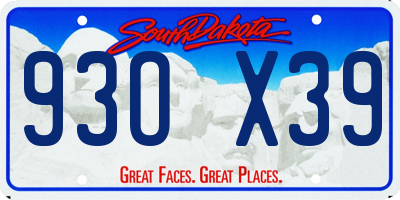 SD license plate 93OX39