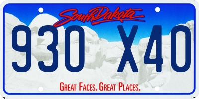 SD license plate 93OX40
