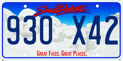 SD license plate 93OX42