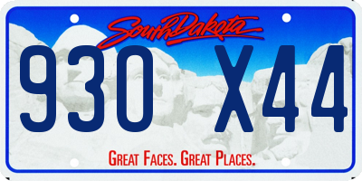SD license plate 93OX44
