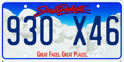 SD license plate 93OX46
