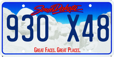 SD license plate 93OX48