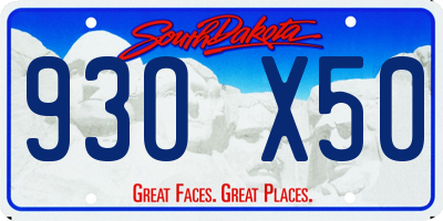 SD license plate 93OX50