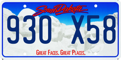 SD license plate 93OX58