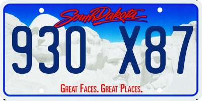 SD license plate 93OX87