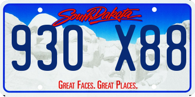 SD license plate 93OX88