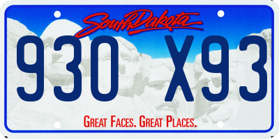 SD license plate 93OX93
