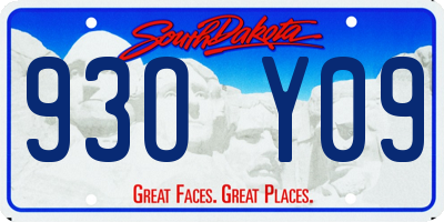 SD license plate 93OY09