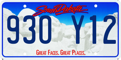 SD license plate 93OY12