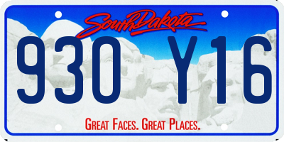 SD license plate 93OY16