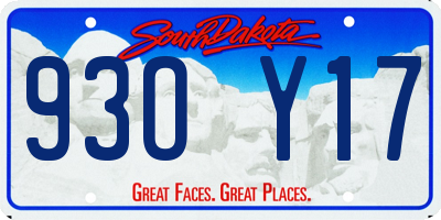 SD license plate 93OY17