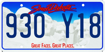 SD license plate 93OY18