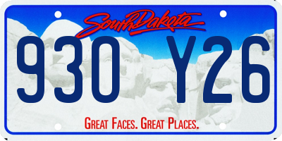 SD license plate 93OY26