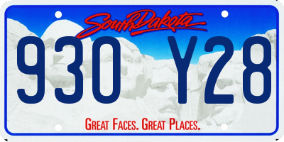 SD license plate 93OY28