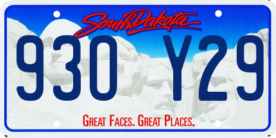 SD license plate 93OY29