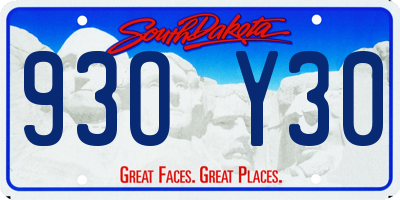 SD license plate 93OY30