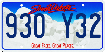 SD license plate 93OY32