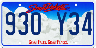 SD license plate 93OY34