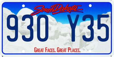 SD license plate 93OY35