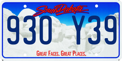 SD license plate 93OY39