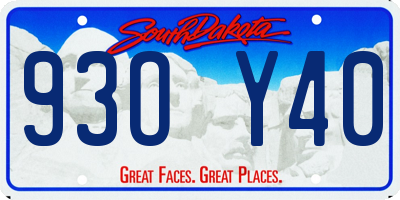 SD license plate 93OY40