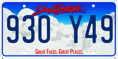 SD license plate 93OY49