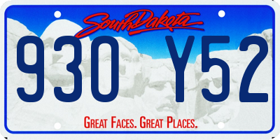 SD license plate 93OY52