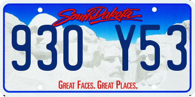 SD license plate 93OY53