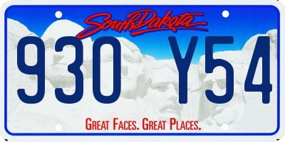 SD license plate 93OY54