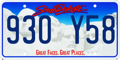 SD license plate 93OY58