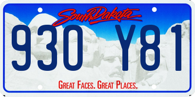 SD license plate 93OY81