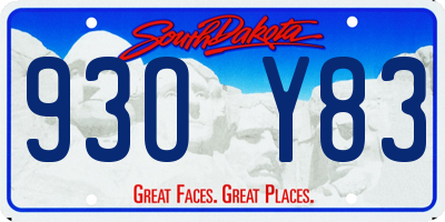 SD license plate 93OY83