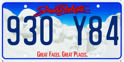 SD license plate 93OY84