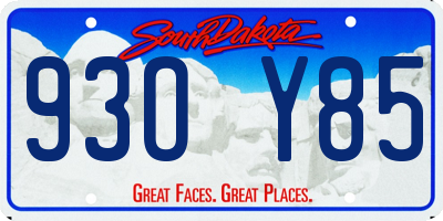 SD license plate 93OY85