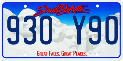 SD license plate 93OY90