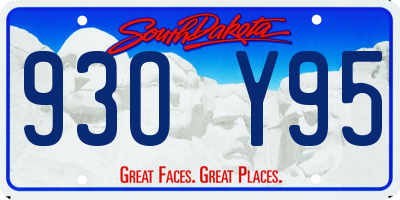 SD license plate 93OY95