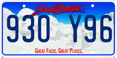 SD license plate 93OY96
