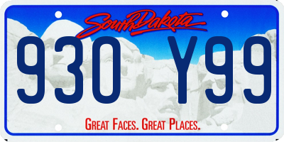 SD license plate 93OY99