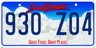 SD license plate 93OZ04