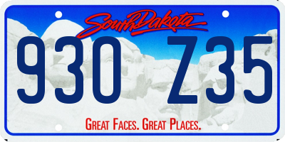 SD license plate 93OZ35