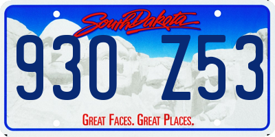 SD license plate 93OZ53