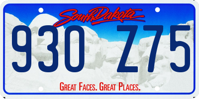 SD license plate 93OZ75